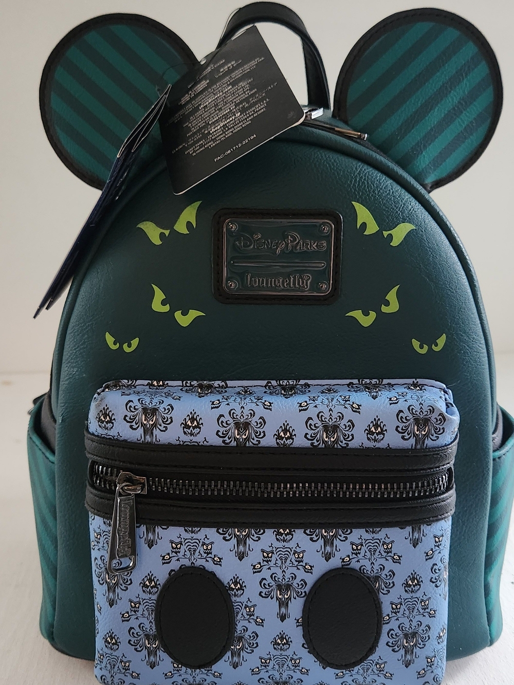 Loungefly Disney Parks 50th Anniversary Haunted Mansion Glow InThe Dark Backpack